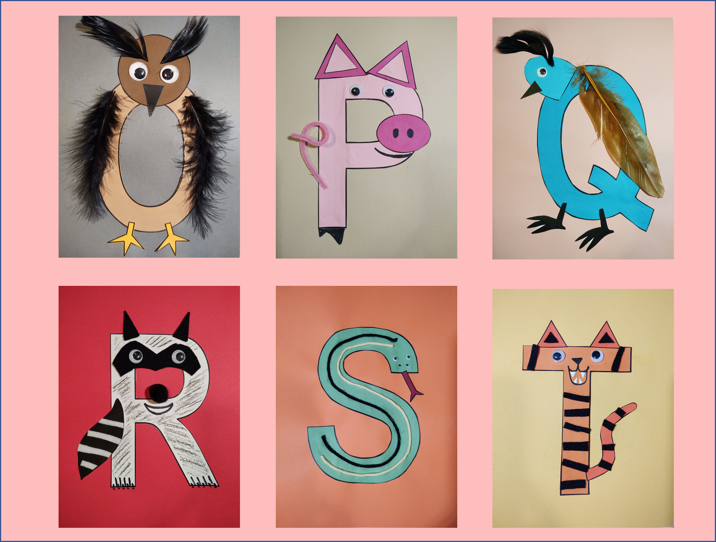 Select an Alphabet Animal Letter Craft - Cut and Paste Phonics Activity