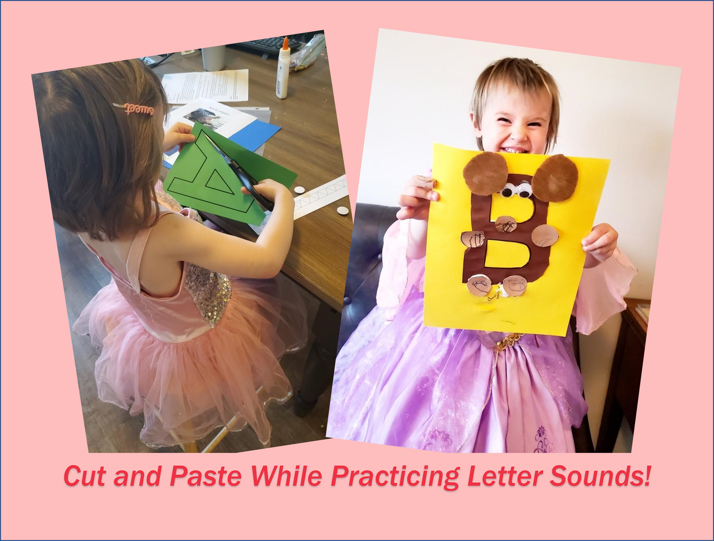 A-Z Animal Letter Crafts Kit - Alphabet Book Binder - Cut and Paste Phonics Activity